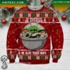 Baby Yoda He Also Take Naps Star Wars Christmas Ugly Sweater