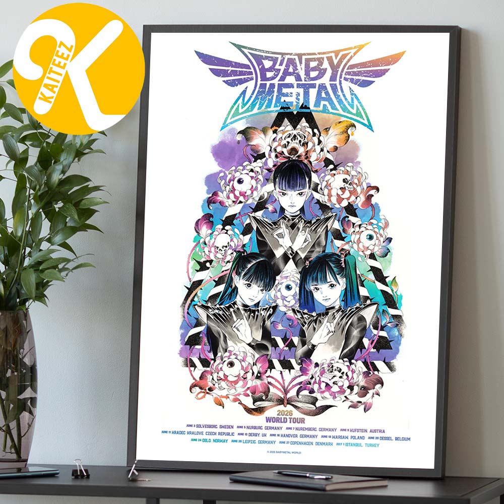 Babymetal Poster Europe Tour 2026 Schedule Art By Peach Momoko Home Decor Poster Canvas Babymetal Poster Europe Tour 2026 Schedule Art By Peach Momoko Home Decor Poster Canvas