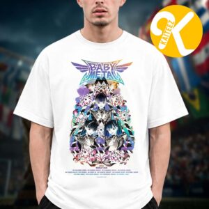 Babymetal Poster Europe Tour 2026 Schedule Art By Peach Momoko Unisex T-Shirt