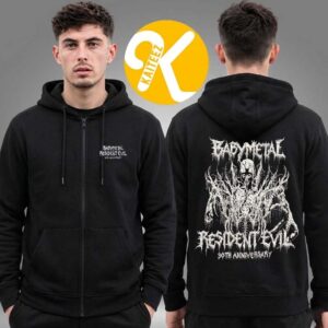 Babymetal x Resident Evil Collab Collection Celebrating 30th Anniversary Metal Outbreak Zip Up Hoodie