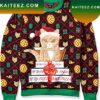 Blue Pizza Cat Ugly Christmas Sweater Blue Pizza Cat Ugly Christmas Sweater