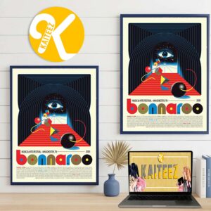 Bonnaroo Music Art Festival 2026 Poster In Manchester TN On June 11-14 2026 Art By Ryan Miller And Sandro Rybak Home Decor Poster Canvas