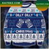 Bud Light Drinker Bells Drinking All The Way Christmas Ugly Sweater