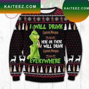 CAPTAIN MORGAN GRINCH CHRISTMAS UGLY SWEATER