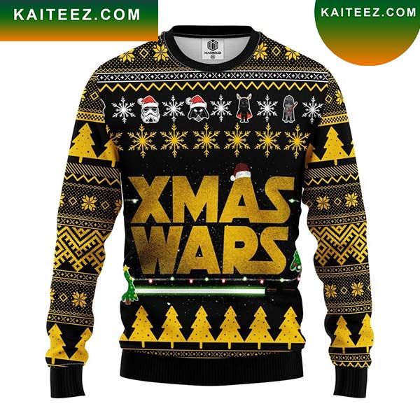 Citybarks Xmas Yellow Star Wars Christmas Ugly Sweater Citybarks Xmas Yellow Star Wars Christmas Ugly Sweater