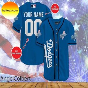 Custom Name Los Angeles Dodgers Blue Baseball Jersey