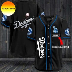 Custom Name Los Angeles Dodgers MLB Black Baseball Jersey
