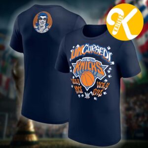 Danhausen WWE x New York Knicks Merch Collection Uncursed Very Nice Very Evil Navy Two Sided Unisex T-Shirt