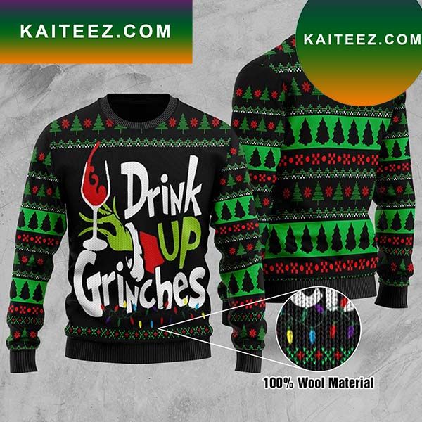 Drink Up Grinches Ugly The Grinch Noel Fans Christmas Happy Xmas Wool Knitted Grinch Ugly Sweater Drink Up Grinches Ugly The Grinch Noel Fans Christmas Happy Xmas Wool Knitted Grinch Ugly Sweater