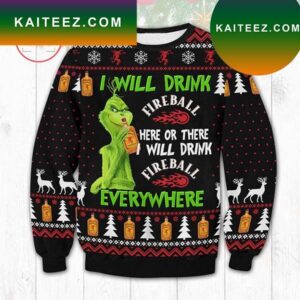 FIREBALL GRINCH CHRISTMAS UGLY SWEATER