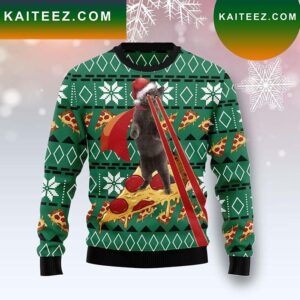 Funny Cat Pizza Lover Funny Family Ugly Christmas Sweater