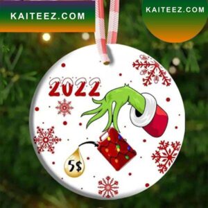 Funny Gas Inflation 2022 Grinch Gas Grinch Christmas Ornament