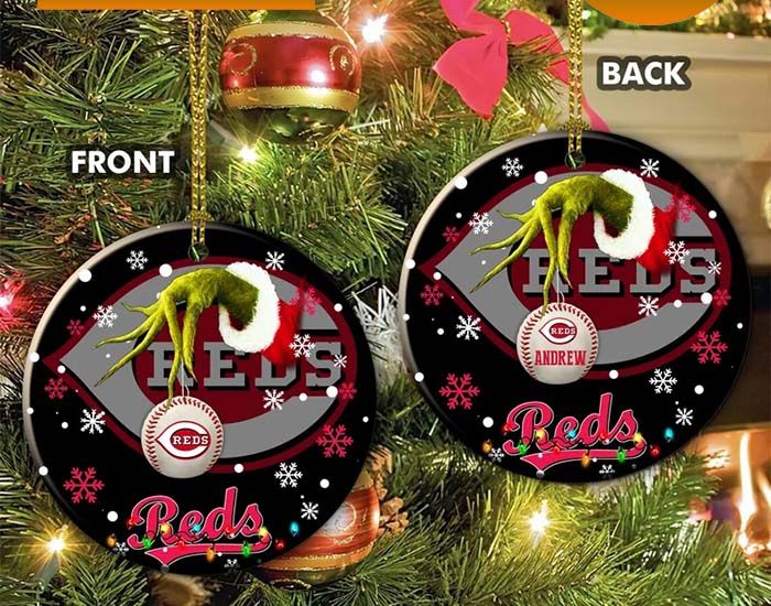 Grinch Cincinnati Reds Christmas Ceramic Grinch Christmas Ornament Grinch Cincinnati Reds Christmas Ceramic Grinch Christmas Ornament