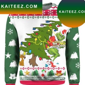 Grinch Pull Tree Christmas Ugly Sweater