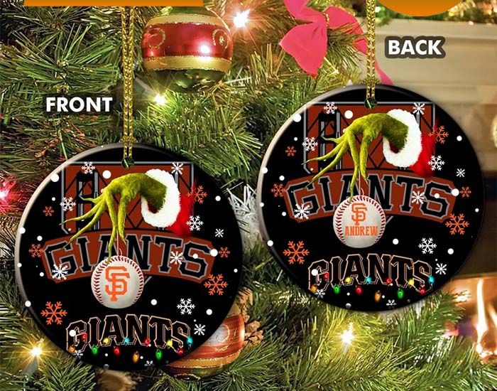 Grinch San Francisco Giants Christmas Ceramic Grinch Christmas Ornament Grinch San Francisco Giants Christmas Ceramic Grinch Christmas Ornament