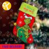 Grinch Stole The Christmas Tree In Red Background Christmas Stocking