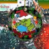 Grinch Wear Mask Buffalo Plaid Lights Christmas Grinch Decorations Outdoor Ornament