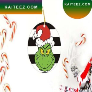 Grinch Wearing A Santa Hat Grinch Decorations Outdoor Ornament
