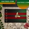 Gucci Imprinted Pattern With The Lips Blue Doormat