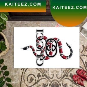 Gucci In The White Background Outdoor Doormat