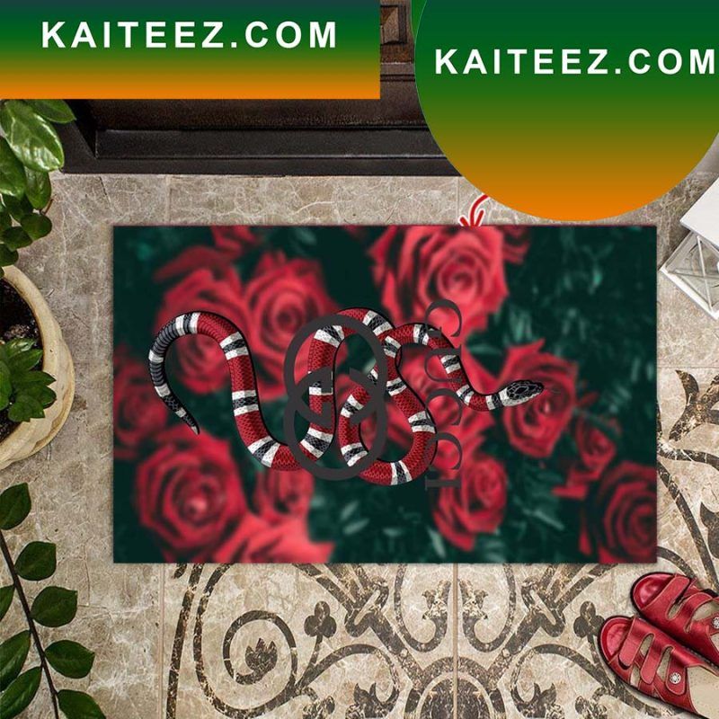 Gucci Snake x Rose Wallpaper Doormat Gucci Snake x Rose Wallpaper Doormat
