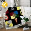 Disney Cute Colorful Stitch In Galaxy Background Christmas Throw Blanket