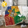 Harry Potter Hogwarts Signature Symbol In Castle At Night Background Sherpa Throw Blanket