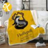 Harry Potter Hufflepuff Symbol In White Background With Descriptive Adjectives Pattern Sherpa Throw Blanket Harry Potter Hufflepuff Symbol In White Background With Descriptive Adjectives Pattern Sherpa Throw Blanket
