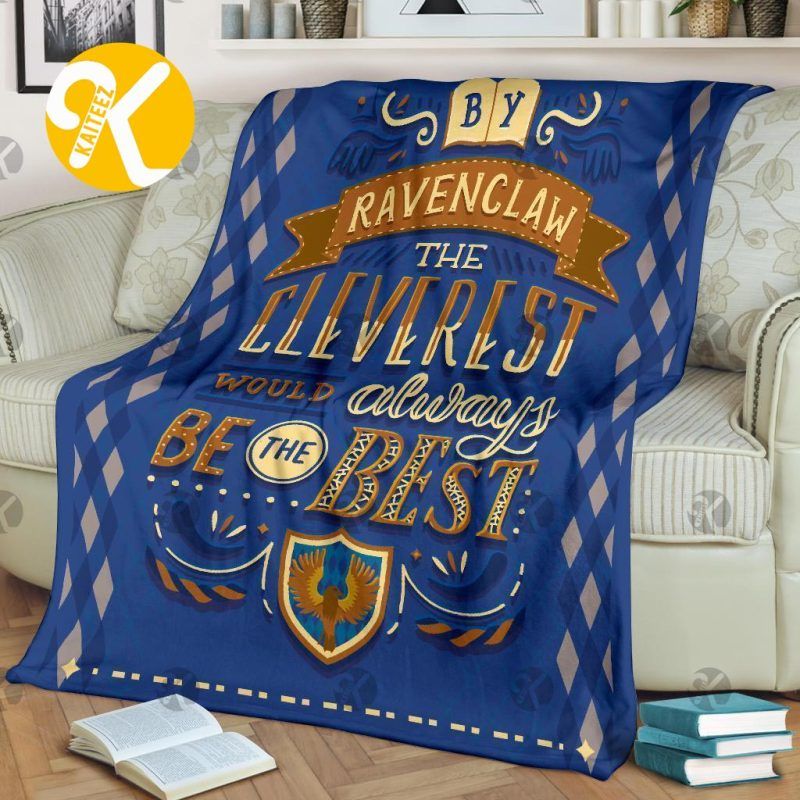 Harry Potter The Cleverest Ravenclaw With Blue Argyle Pattern Throw Fleece Blanket Harry Potter The Cleverest Ravenclaw With Blue Argyle Pattern Throw Fleece Blanket