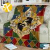 Harry Potter Vintage Hufflepuff Golden Ratel Badge In Black Throw Fleece Blanket Harry Potter Vintage Hufflepuff Golden Ratel Badge In Black Throw Fleece Blanket