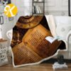 Harry Potter Vintage Hufflepuff Golden Ratel Badge In Black Throw Fleece Blanket Harry Potter Vintage Hufflepuff Golden Ratel Badge In Black Throw Fleece Blanket