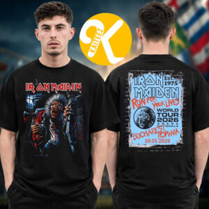 Iron Maiden Bucharest Exclusive Event Tee Run For Your Lives World Tour 2026 At Arena Nationala In Bucharest RO On May 28 2026 Two Sided Unisex T-Shirt