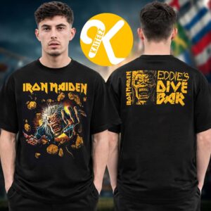 Iron Maiden Merch Eddie Dive Bar Athens Two Sided Unisex T-Shirt