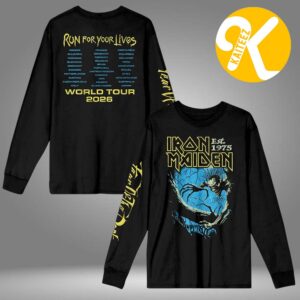 Iron Maiden Merch Run For Your Lives 2026 Tour Fear Of The Dark Longsleeve Tee