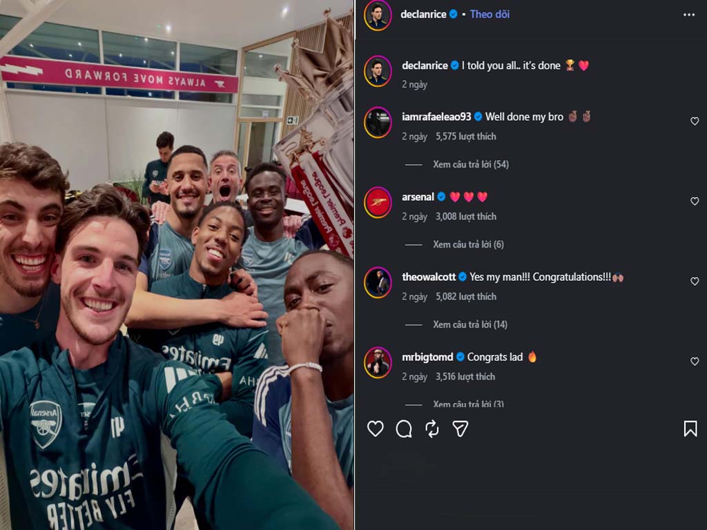 It Done Declan Rice Photo Instagram