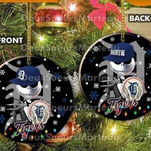 Jack Skellington New York Mets Christmas Ceramic Christmas Ornament