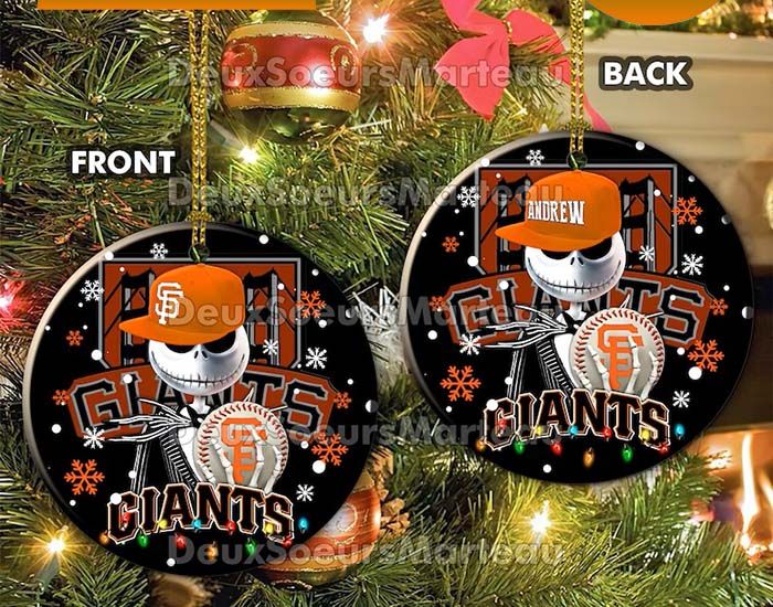 Jack Skellington San Francisco Giants Christmas Ceramic Christmas Ornament Jack Skellington San Francisco Giants Christmas Ceramic Christmas Ornament