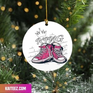 King Christmas Pink Sneaker Ornament