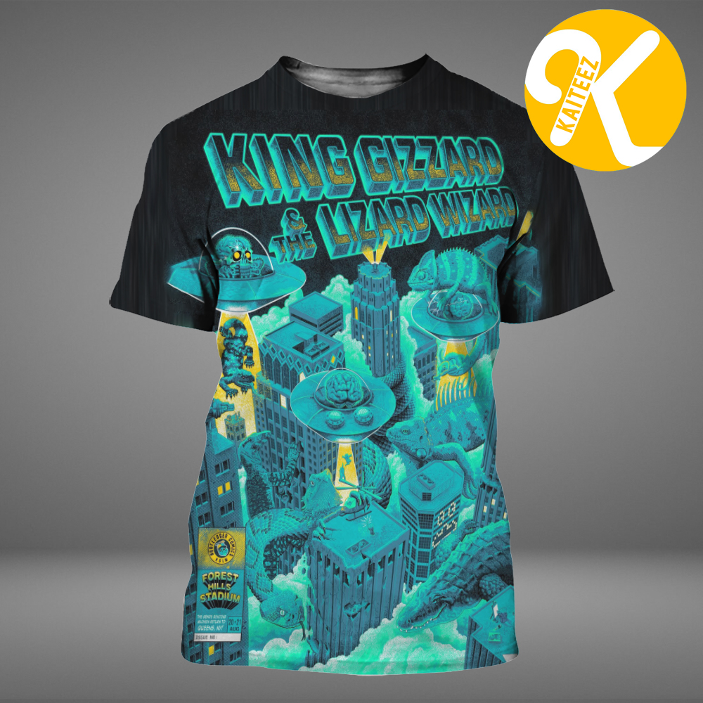 King Gizzard And The Lizard Wizard Poster Show At Forest Hills Stadium In Portland OR On August 21 22 2026 All Over Print Shirt King Gizzard And The Lizard Wizard Poster Show At Forest Hills Stadium In Portland OR On August 21 22 2026 All Over Print Shirt