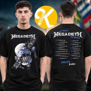 Megadeth Merch Europe Tour 2026 Megadeth EU Itin Two Sided Unisex T-Shirt