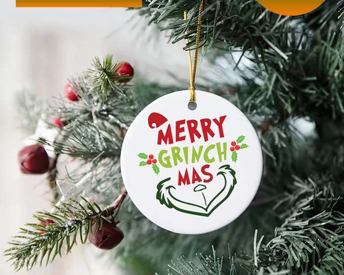 Merry Christmas 2022 Grinch Christmas Ornament Merry Christmas 2022 Grinch Christmas Ornament