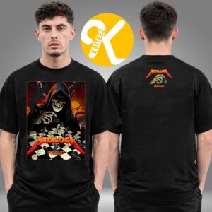 Metallica M72 Frankfurt Pop Up Shop Limited Art Edition By Vance Kelly At Deutsche Bank Park In Frankfurt DE On May 22 24 2026 Master Of Pieces Two Sided Unisex T-Shirt