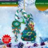 Miami Dolphins NFL Custom Name Grinch Candy Cane Grinch Decorations Outdoor Ornament