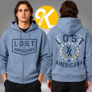 Michael Gun Kelly MGK Merch Lost Americana Tour 2026 Blue Zip Hoodie Shirt