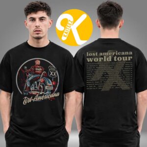 Michael Gun Kelly MGK Merch Lost Americana Tour 2026 Motorcycle Two Sided Unisex T-Shirt