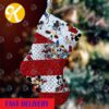 Mickey Mouse Pattern Playing Under The Snow Background Christmas stocking
