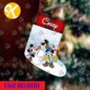 Mickey Mouse Playing With Friend Under The Snow Personalized Christmas Stocking