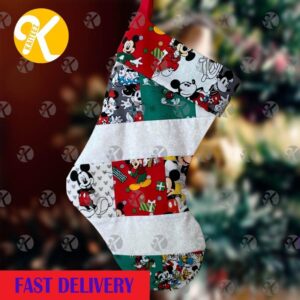 Mickey Mouse Quilted Disney Theme Christmas Stocking