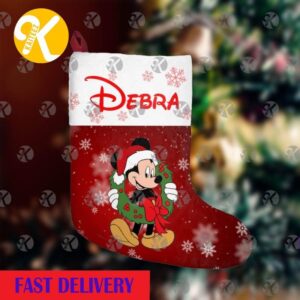 Mickey Mouse Wearing Advent Ring Personalized Christmas Stocking