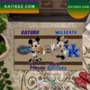 NCAA Crimson Tide vs Hlirricanes Gucci Mickey Minnie Mouse Disney Doormat